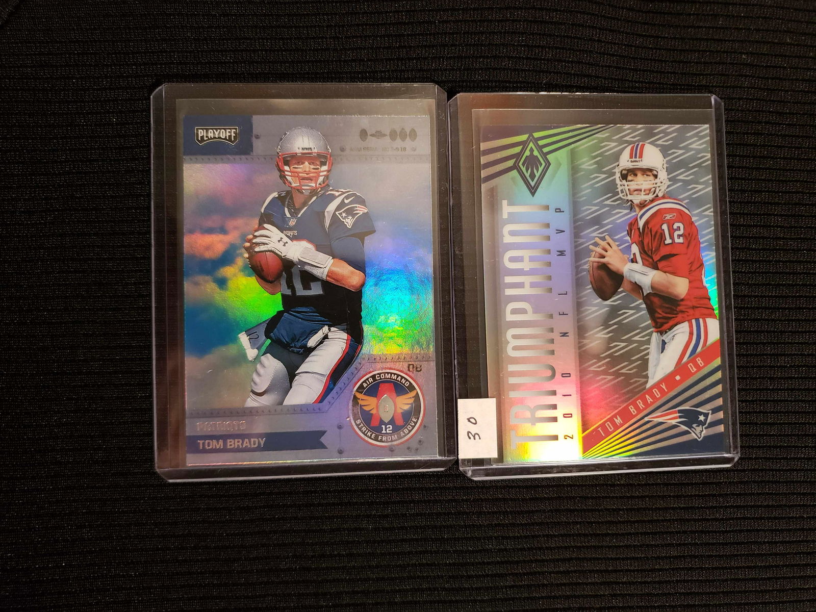 LOT OF 2 TOM BRADY INSERT CARDS (1 of 1)