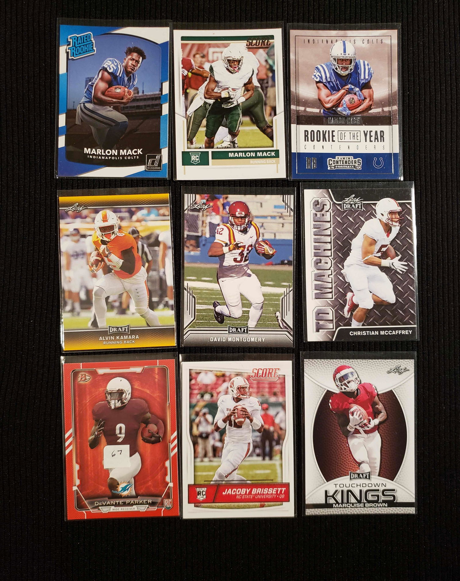 LOT OF 8 NFL FOOTBALL ROOKIE CARDS (1 of 1)