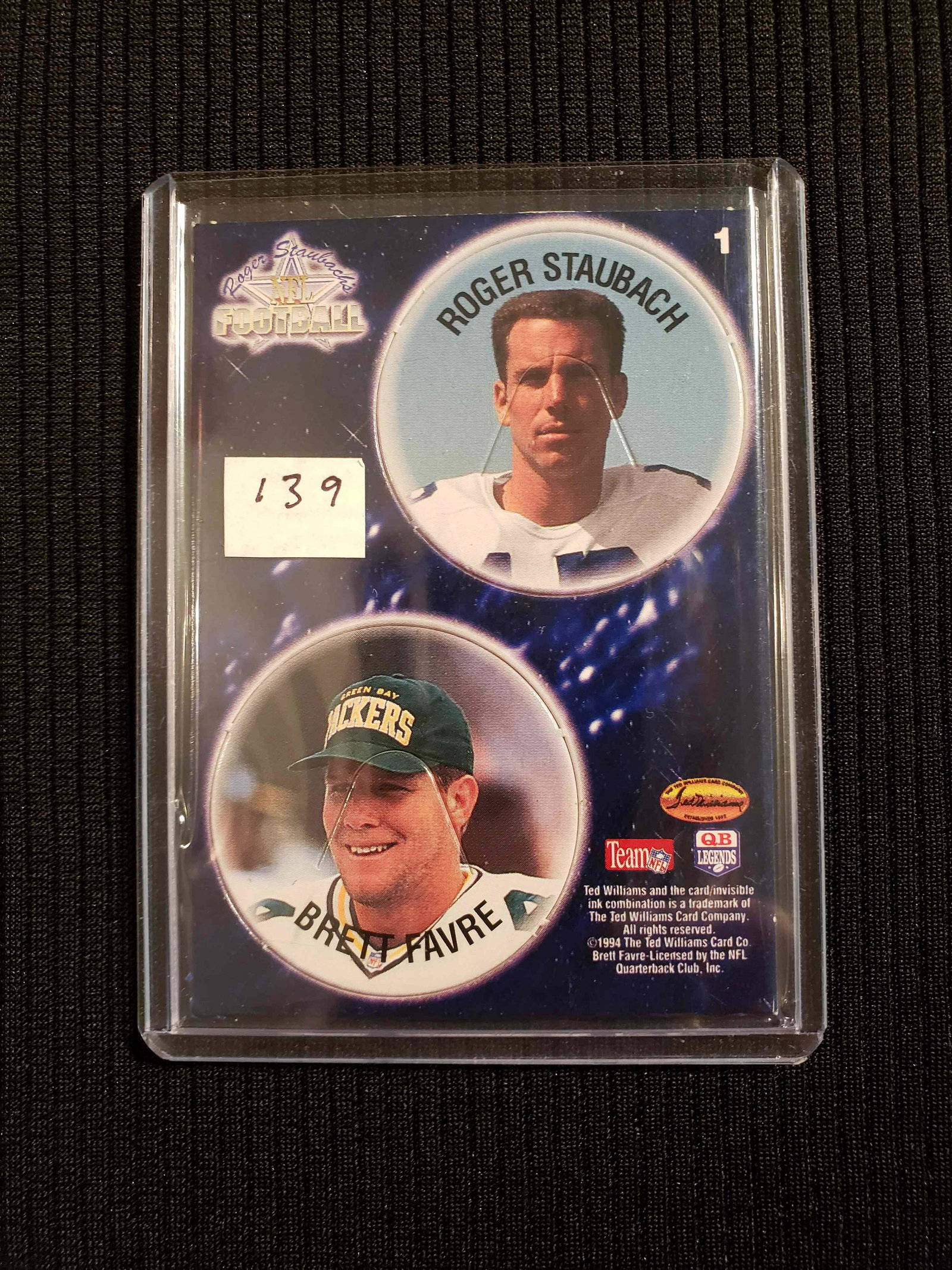 1994 BRETT FAVRE AND ROGER STAUBACH POGS: 1994 BRETT FAVRE AND ROGER STAUBACH POGS