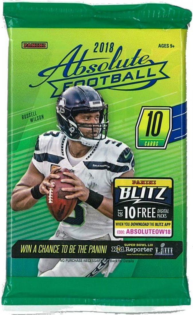 UNOPENED FOOTBALL CARDS PACKS 2018 PANINI ABSOLUTE (1 of 1)