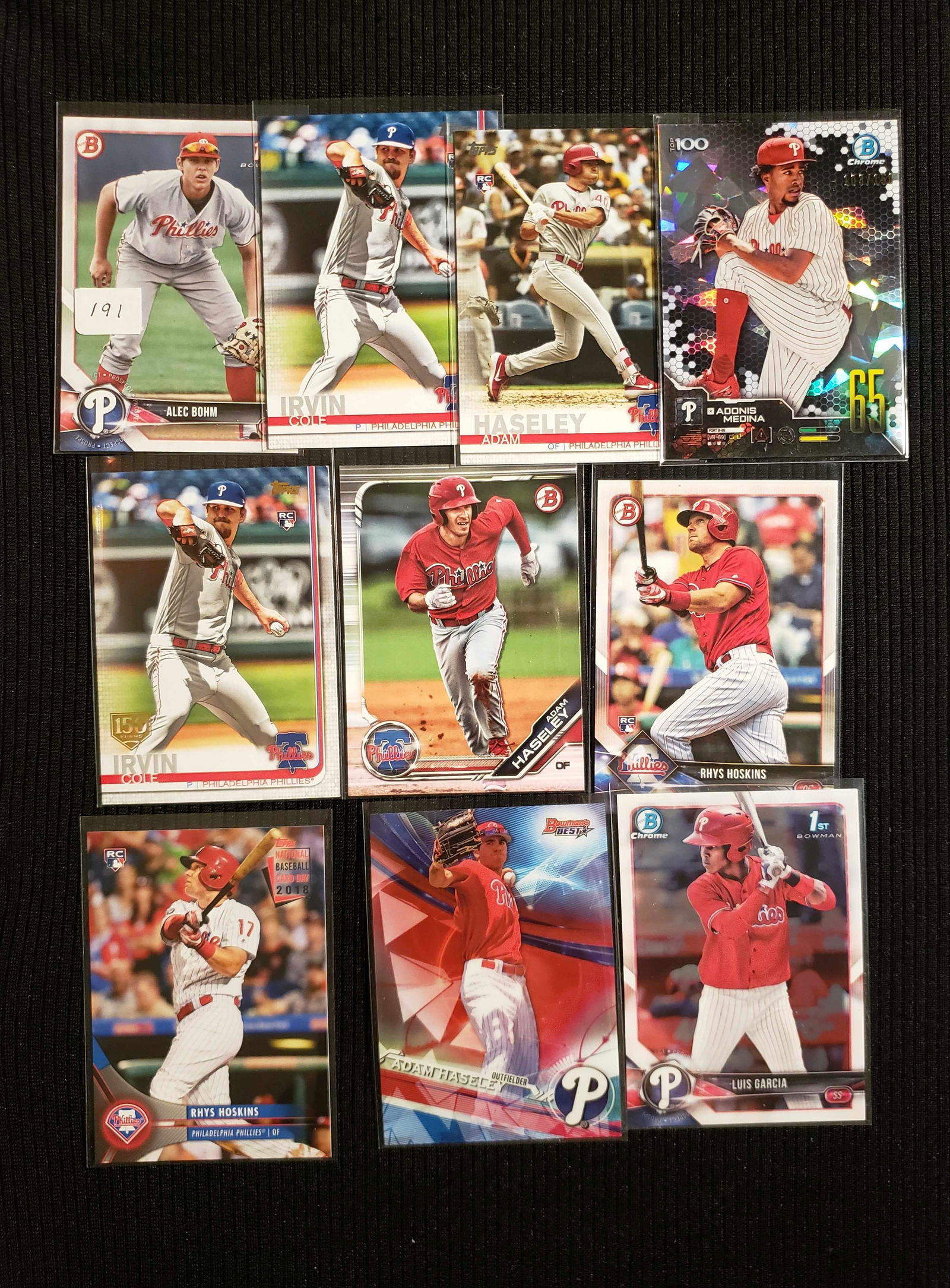LOT OF 10 PHILADELPHI PHILLIES ROOKIE CARDS (1 of 1)