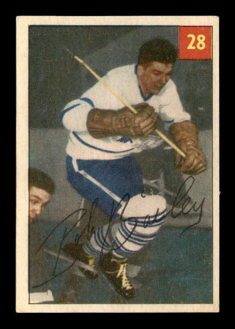 1954-55 Parkhurst #28 Bob Bailey TORONTO MAPLE LEAFS EX (1 of 2)