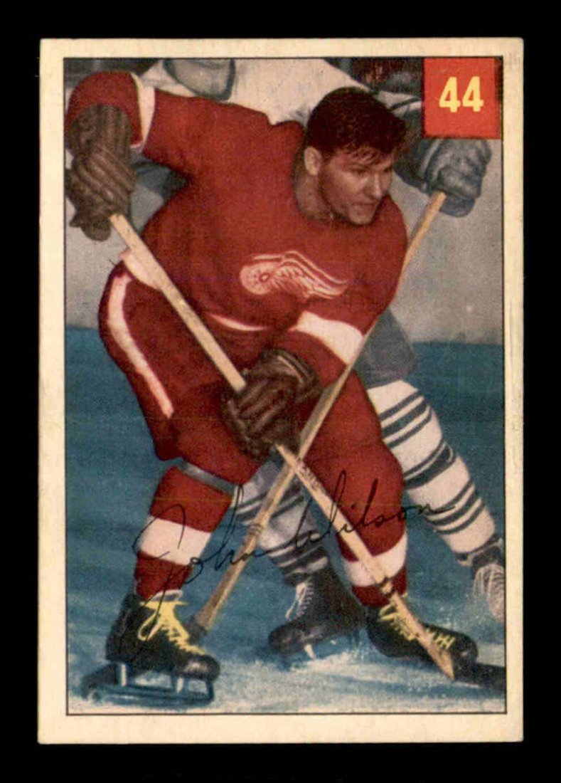 1954 Parkhurst #44 Johnny Wilson EX RED WINGS: 1954 Parkhurst HOCKEY #44 Johnny Wilson EX RED WINGS
