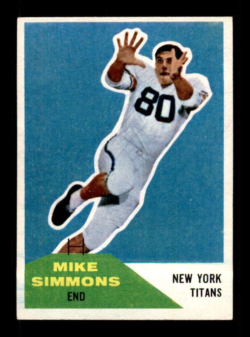 1960 Fleer #68 Mike Simmons NY TITANS RC NM/NM+ (1 of 2)
