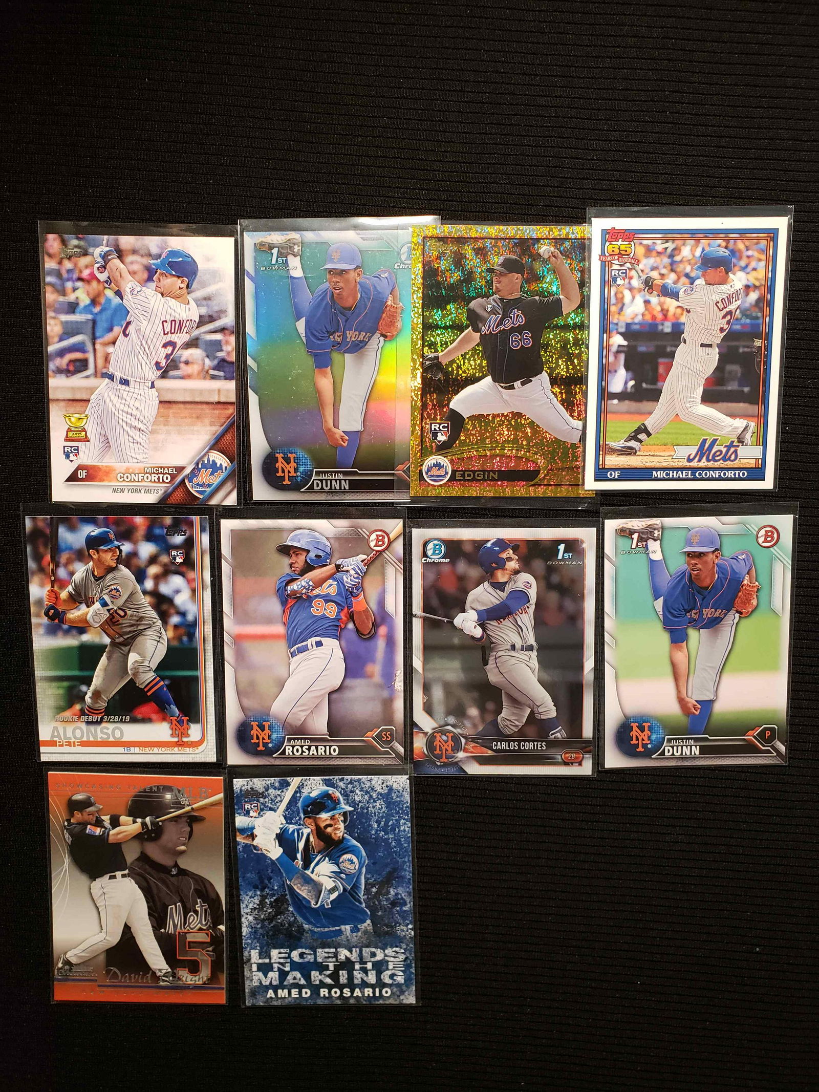 LOT OF 11 NEW YORK METS ROOKIE PROSPECTS CARDS (1 of 1)