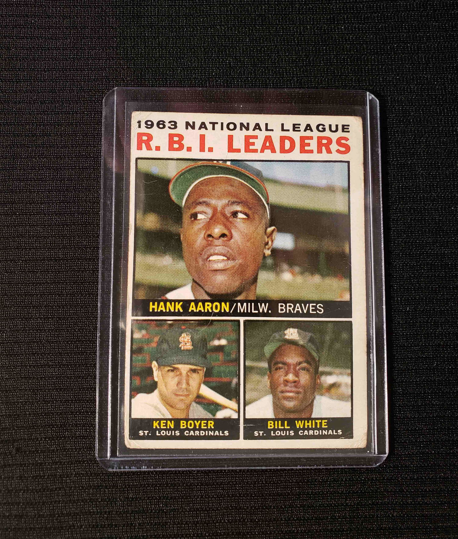 1964 TOPPS BASEBALL HANK AARON R.B.I. LEADERS (1 of 2)
