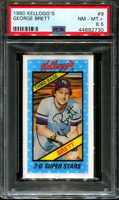 1980 KELLOGG'S #9 GEORGE BRETT ROYALS HOF PSA 9 (1 of 1)