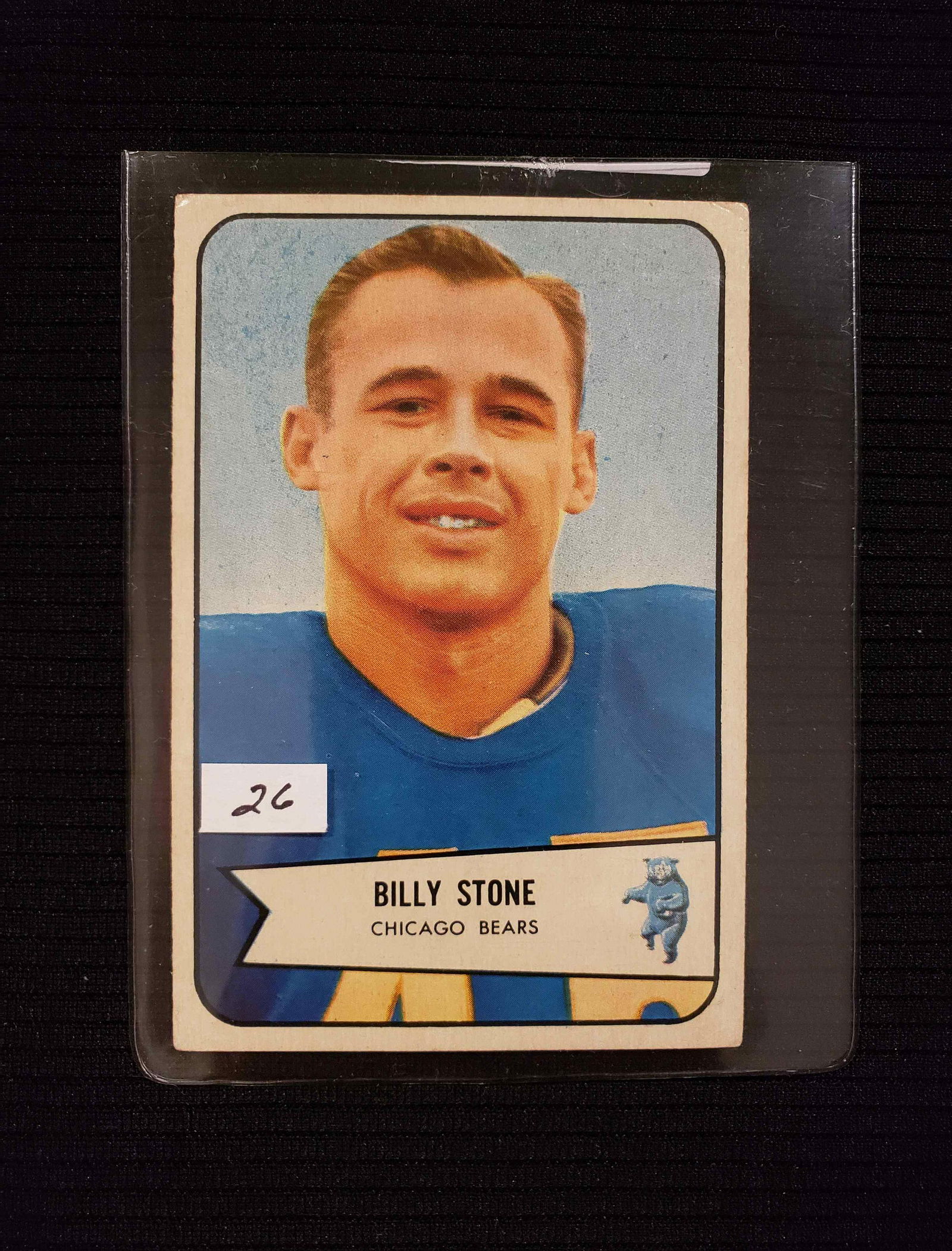 1954 BOWMAN FOOTBALL #106 BILLY STONE BEARS (1 of 1)