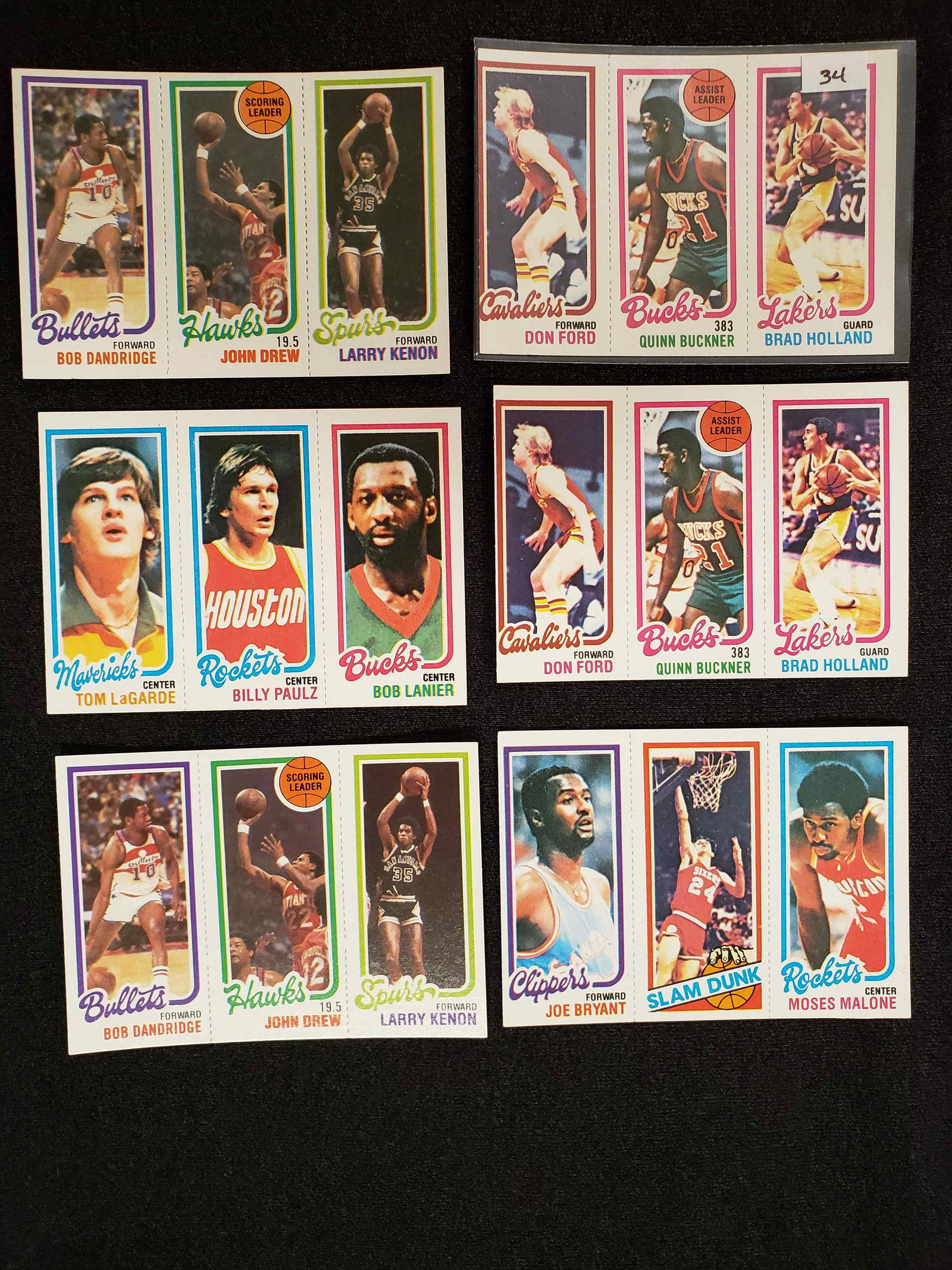 VINTAGE BASKETBALL CARDS 1980-81 TOPPS MINT PANELS (1 of 1)
