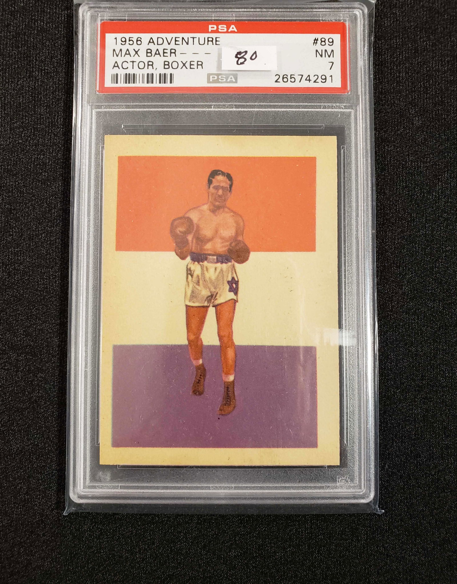 1956 ADVENTURE #61 MAX BAER BOXER PSA GRADED CARD (1 of 1)