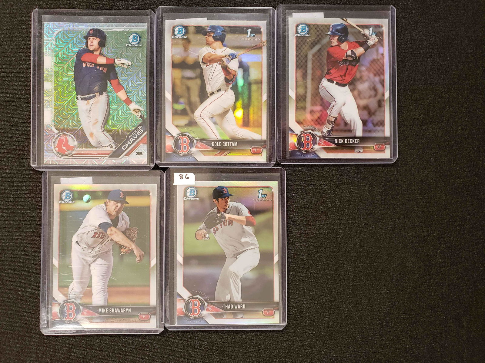 LOT OF 5 BOSTON RED SOX ROOKIE CARDS (1 of 1)