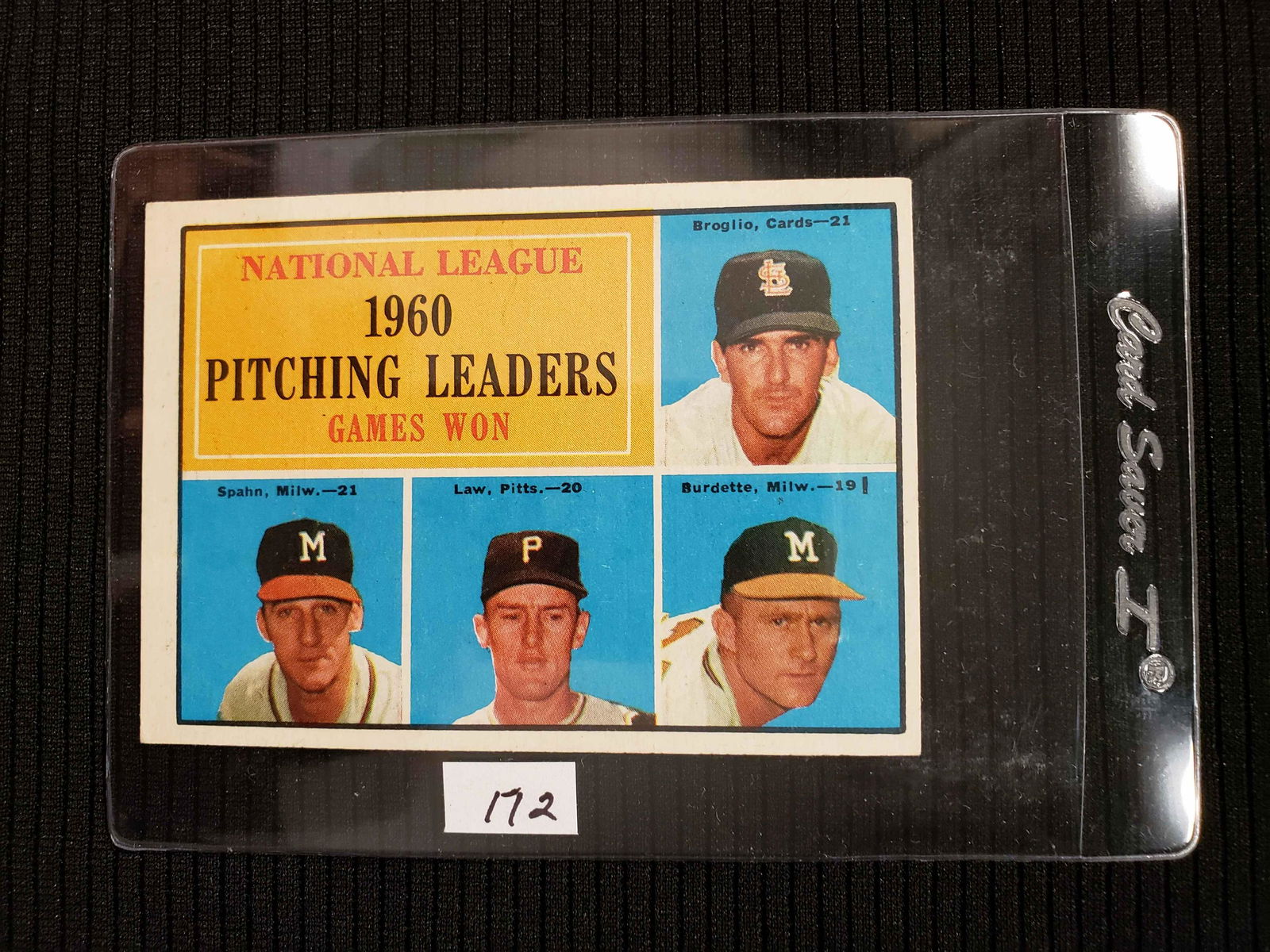 1961 TOPPS '60 PITCHING LEADERS WARREN SPAHN (1 of 1)