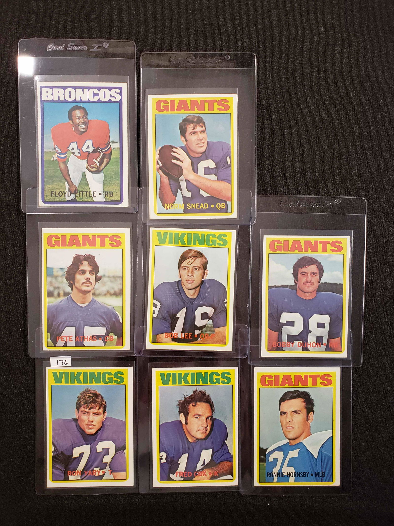 LOT OF 7 TOPPS FOOTBALL CARDS EX+/NRMT (1 of 1)