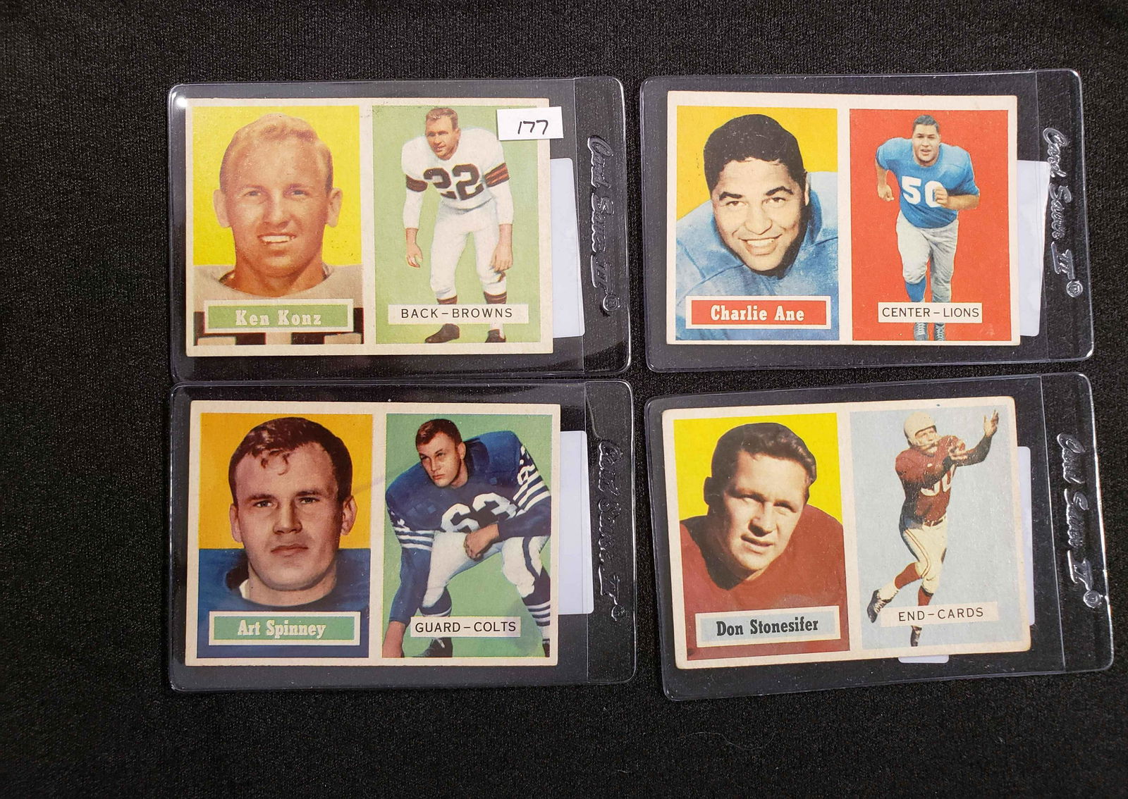 LOT OF 4 1957 TOPPS FOOTBALL CARDS EX/EX+ (1 of 1)