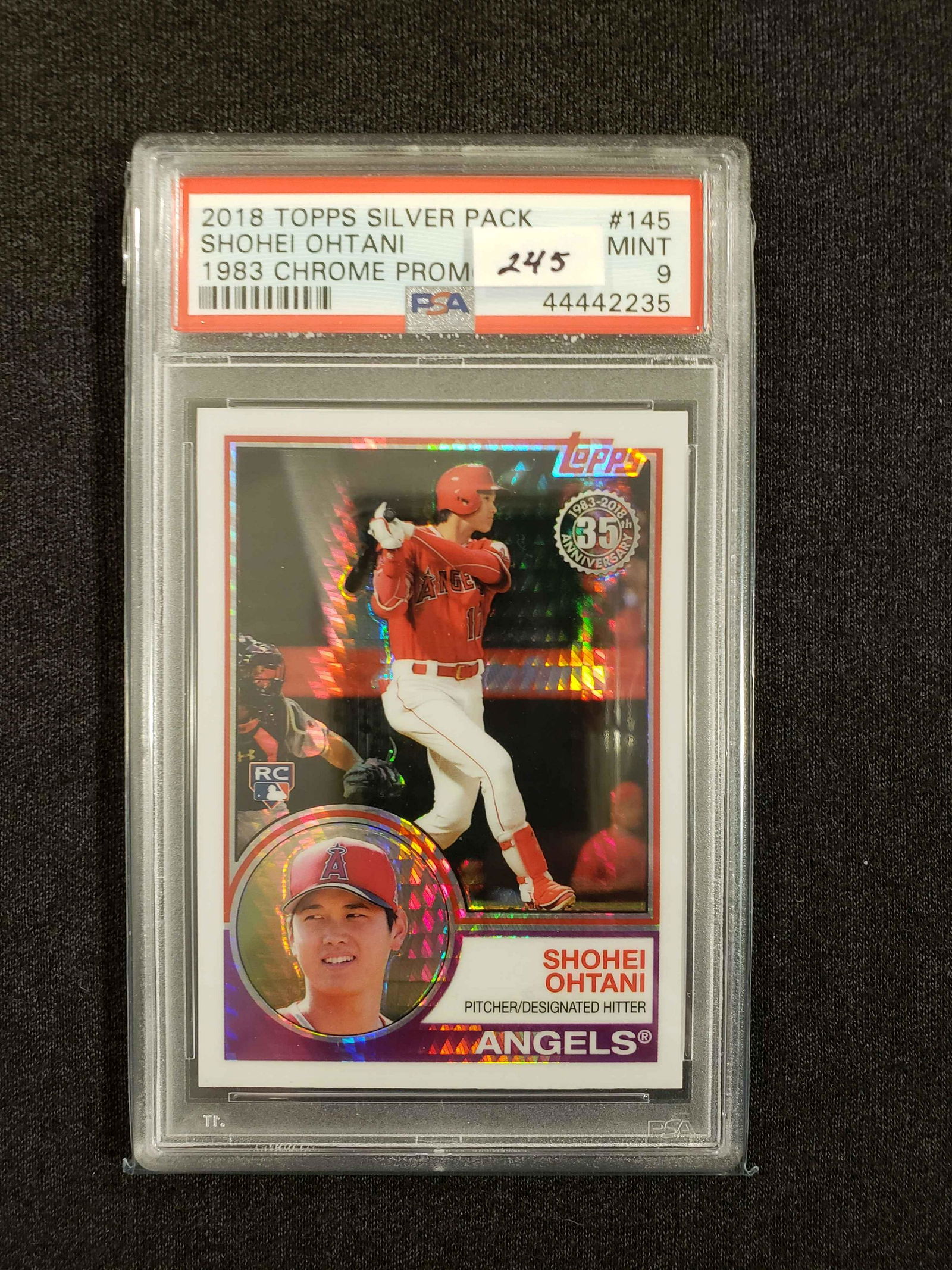 PSA GRADED SILVER PACK  PROMO #145 SHOHEI OHTANI ROOKIE (1 of 1)