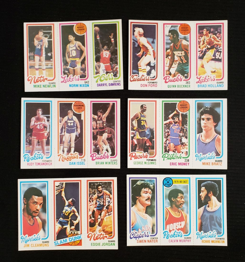 1980-81 TOPPS BASKETBALL 6 MINT PANELS (1 of 1)