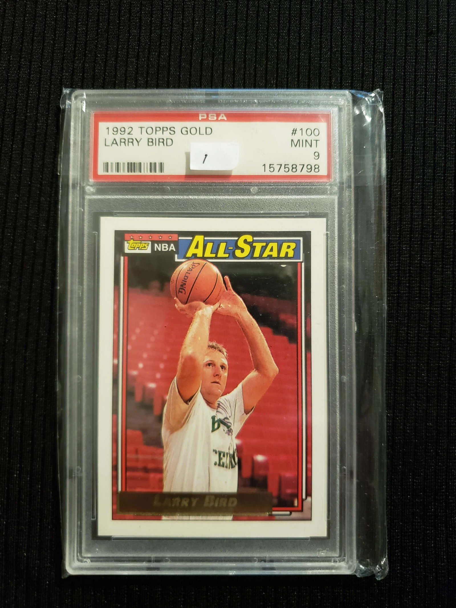 PSA GRADED 1992 LARRY BIRD TOPPS GOLD CARD (1 of 2)