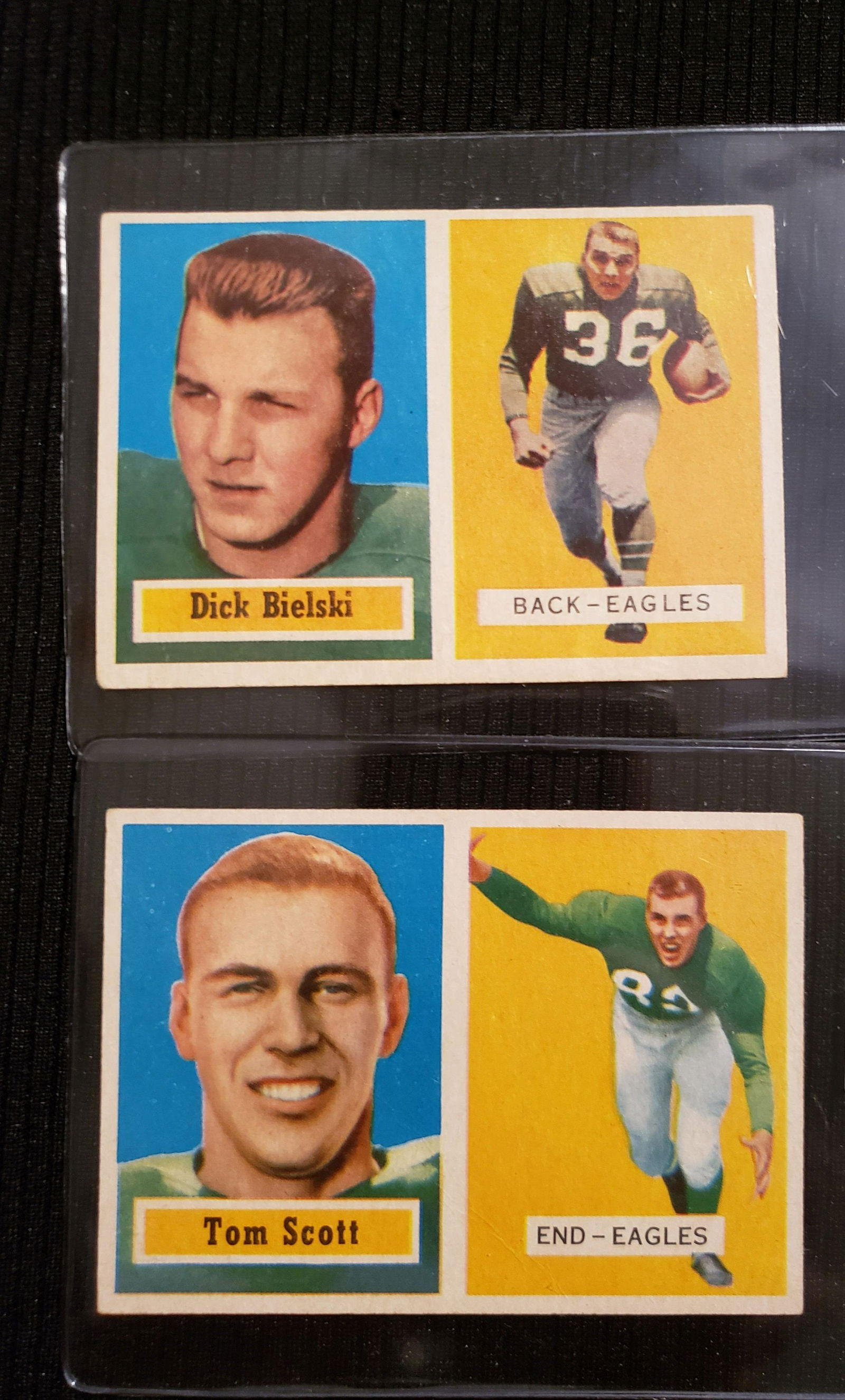 LOT OF 2 1957 TOPPS FOOTBALL CARDS (1 of 1)