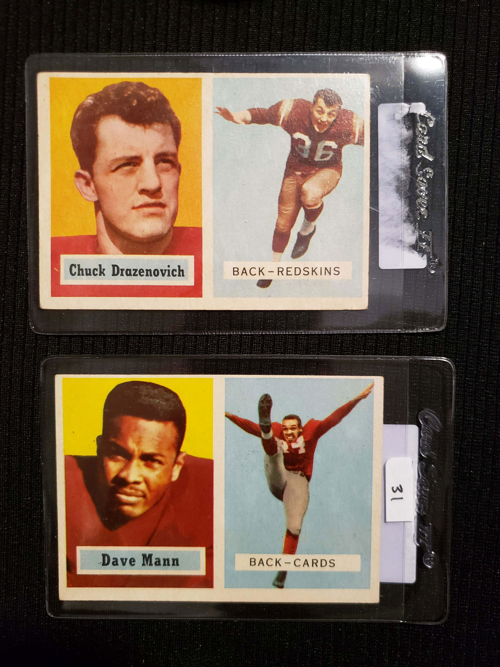 LOT OF 2 1957 TOPPS FOOTBALL CARDS (1 of 1)