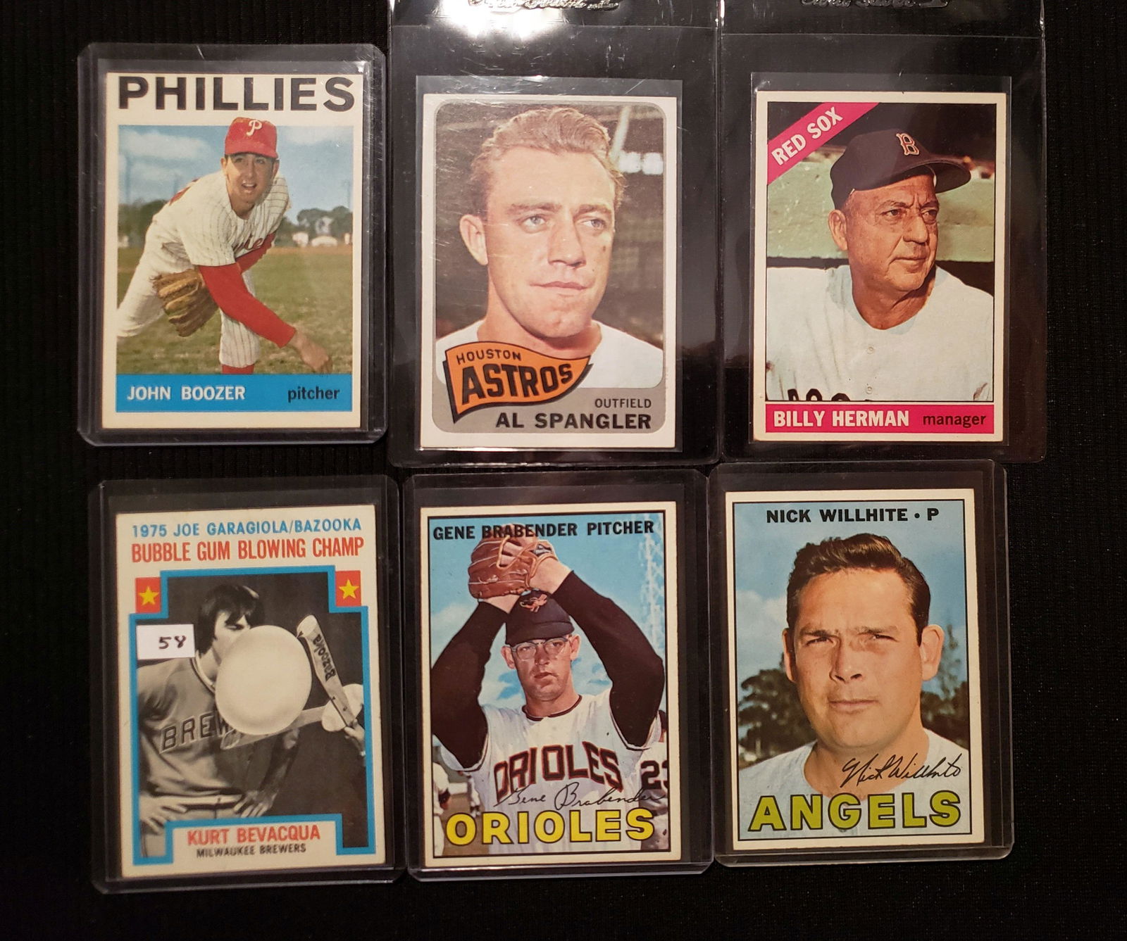 LOT OF 6 ASSORTED VINTAGE BASEBALL CARDS IN EX+/NRMT+ (1 of 1)