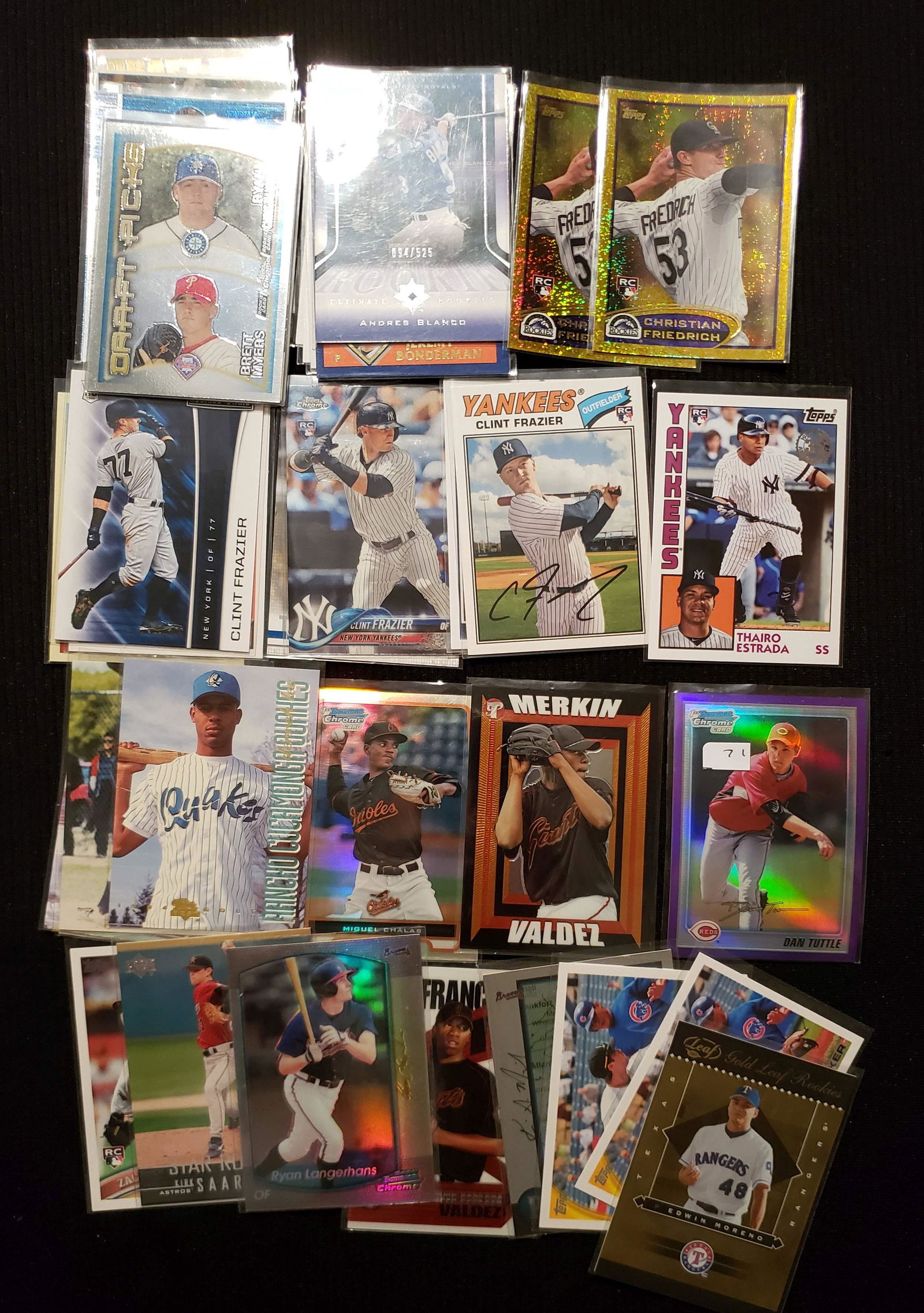 LOT OF 40 ROOKIE AND PROSPECT BASEBALL CARDS (1 of 1)