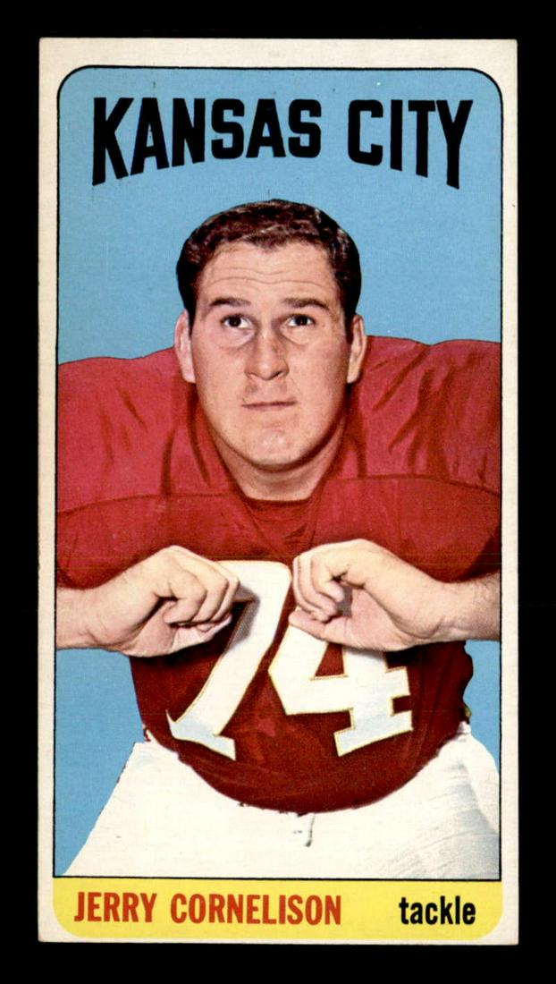 1965 TOPPS FOOTBALL TALLBOY CARD: JERRY CORNELISON #98 KANSAS CITY CHIEFS
