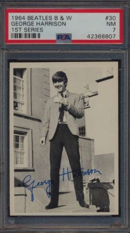 PSA GRADED ORIGINAL 1964 BEATLES B&W TRADING CARDS (1 of 1)