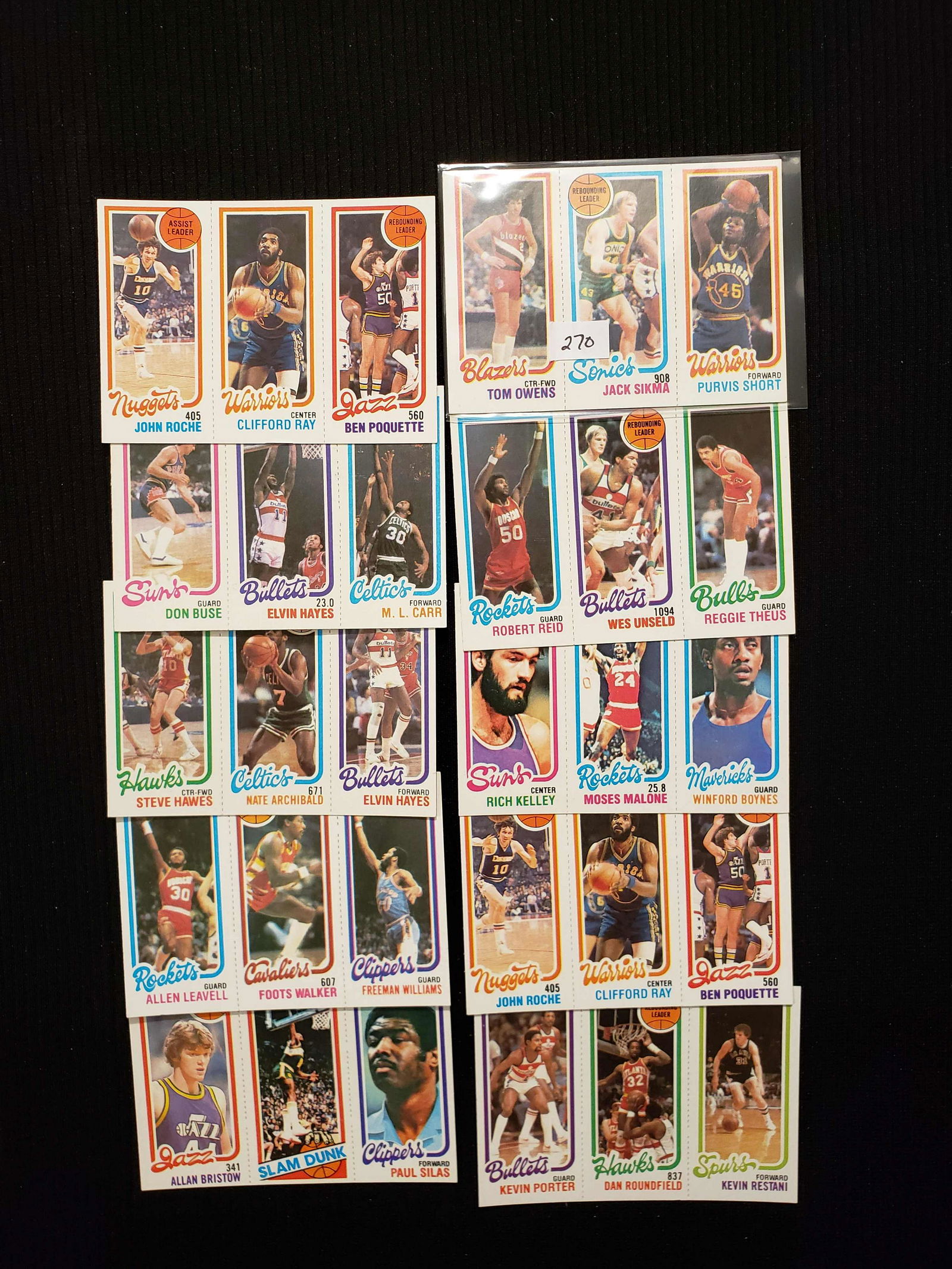 LOT OF 10 1980-81 TOPPS BASKETBALL CARDS (1 of 1)