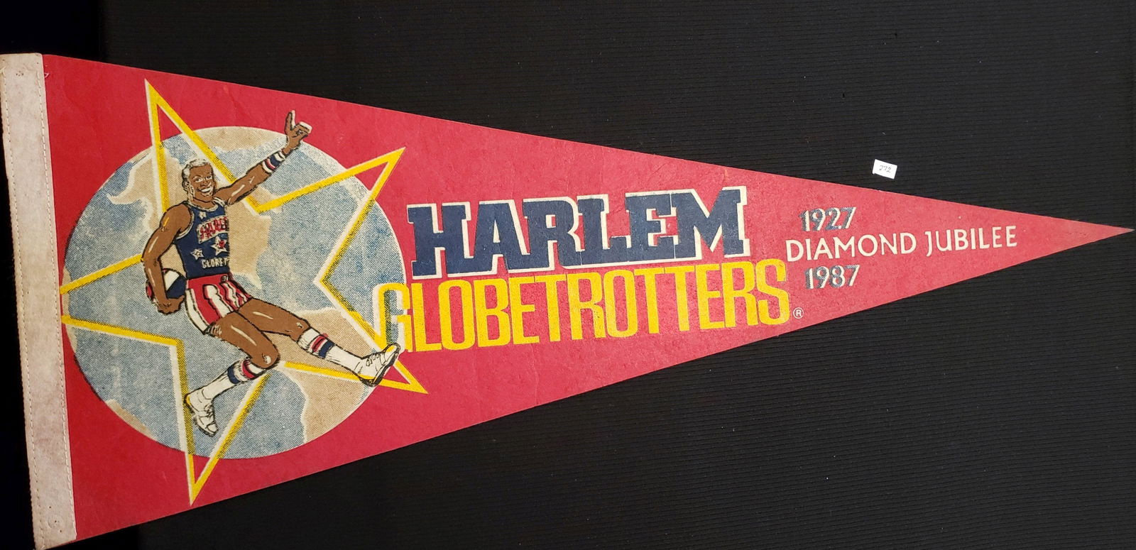 HARLEM GLOBETROTTERS DIAMOND JUBILEE PENNANT (1 of 3)