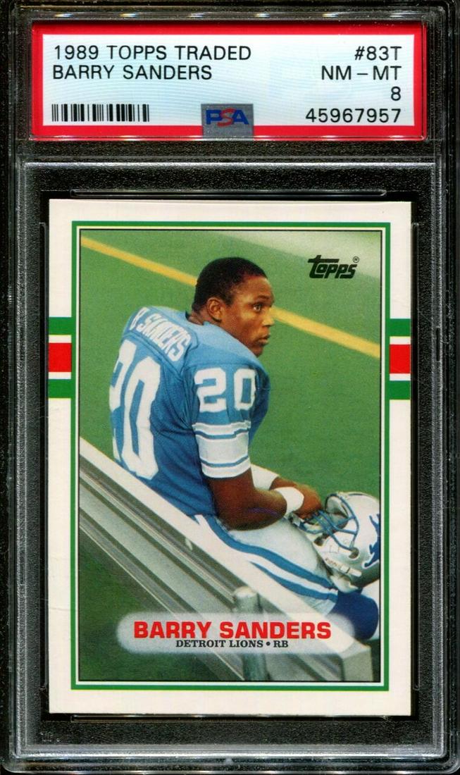 BARRY SANDERS GRADED ROOKIE CARD (1 of 2)