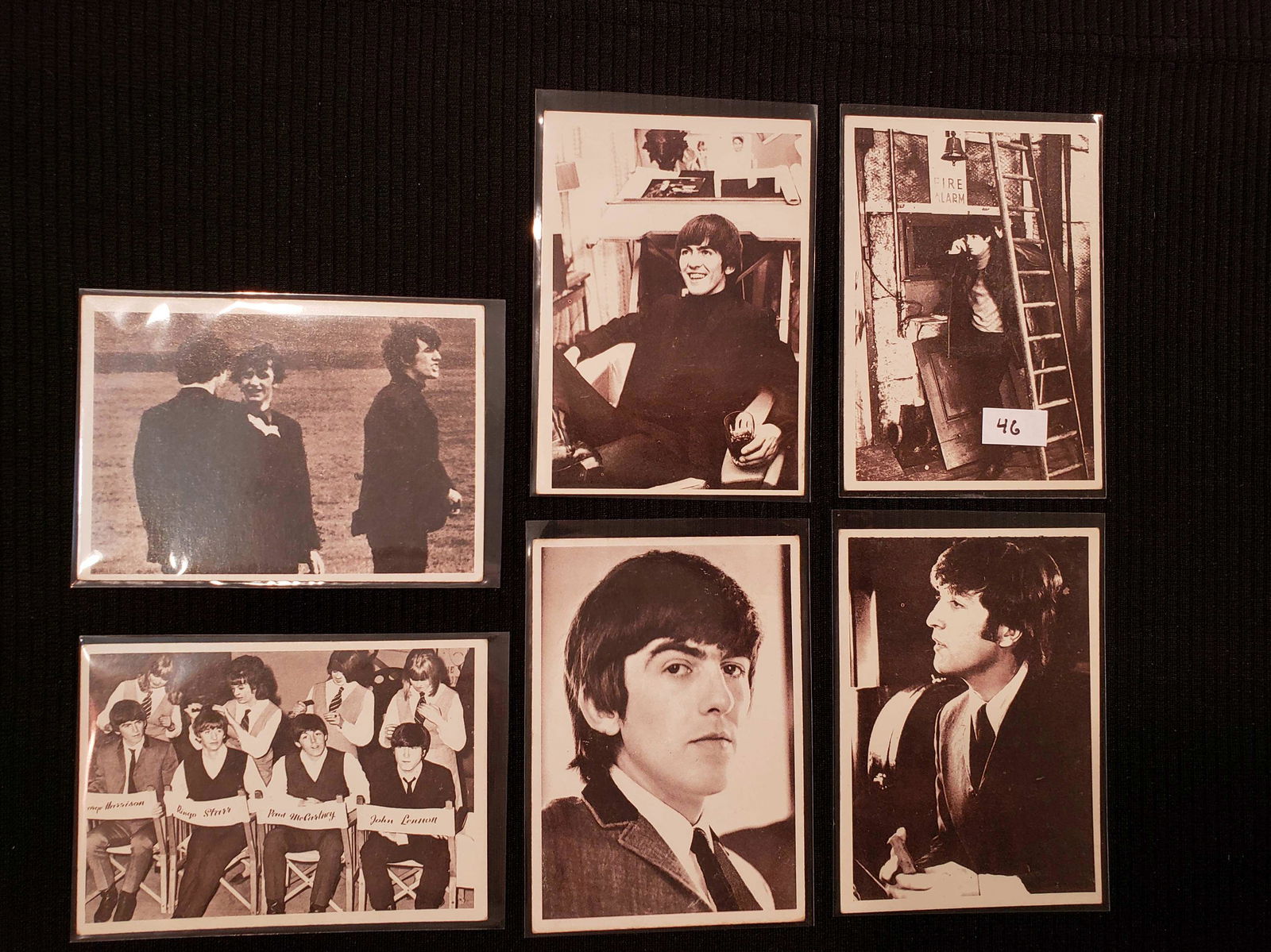 1964 Topps Beatles Movie: A Hard Days Night TRADING: NICE STRONG MID-GRADE COLLECTION OF CARDS 24, 27, 30, 33, 34, 35 WITH MINOR CORNER WEAR. ALL DISPLAY WONDERFULLY AND ARE A MUST HAVE FOR FANS OF THE FAB 4, .