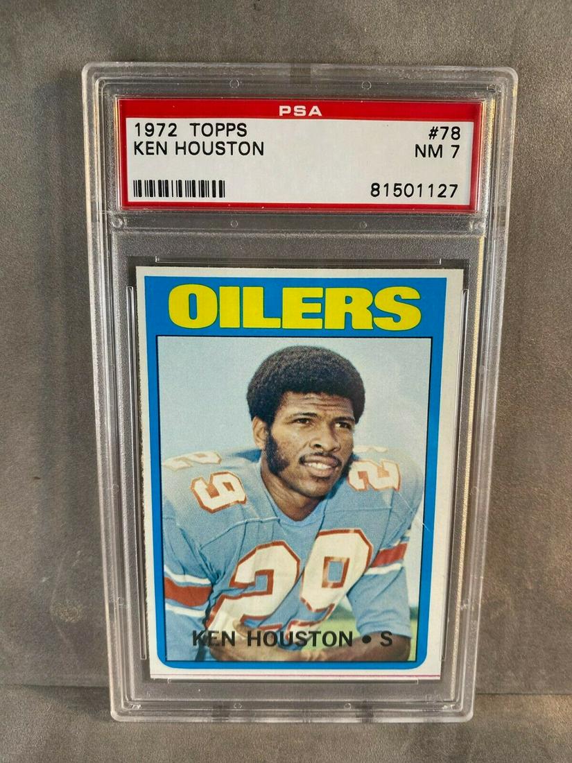 Graded PSA 7 KEN HOUSTON Oilers 1972 Topps #78: KEN HOUSTON Oilers 1972 Topps #78 Graded PSA 7
