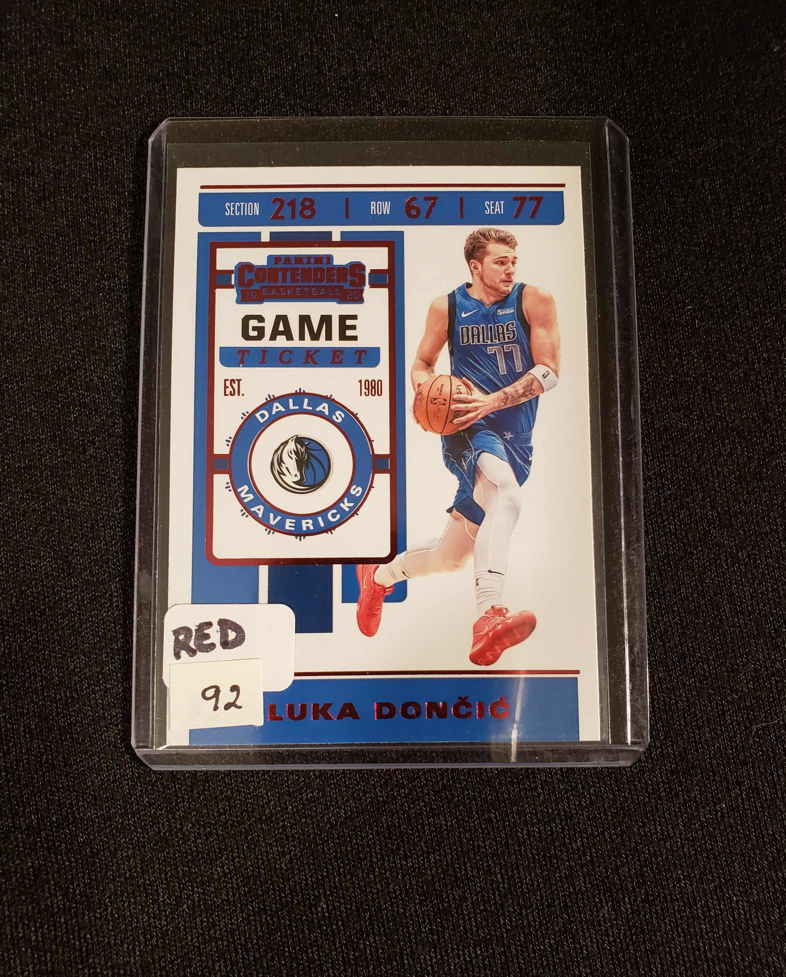 2019-20 CONTENDERS LUKA DONCIC REF FOIL SP: 2019-20 CONTENDERS LUKA DONCIC REF FOIL SP