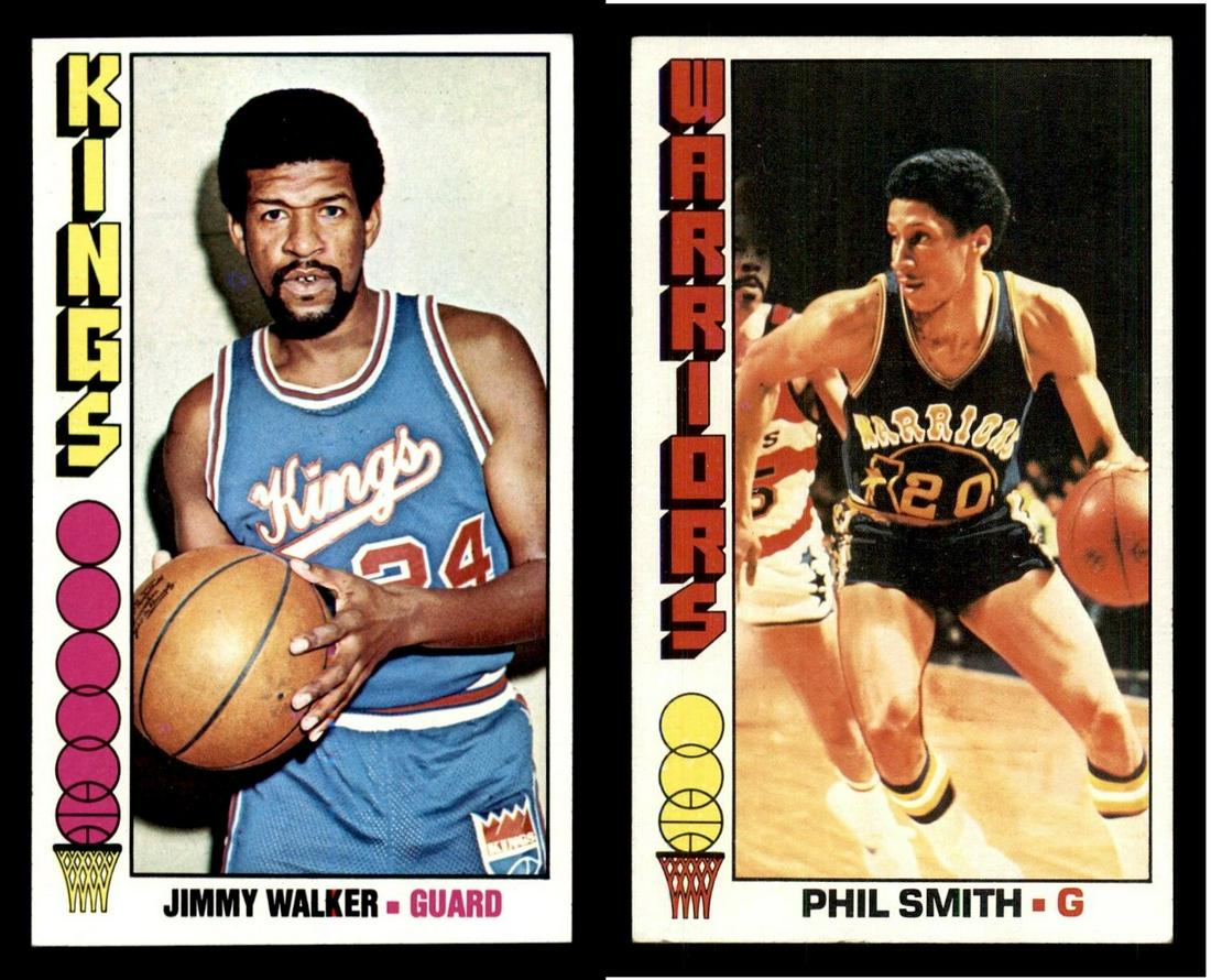 1976 TOPPS BASKETBALL CARDS BIG 5X7 CARDS: #92 Jimmy Walker, #89 Phil Smith