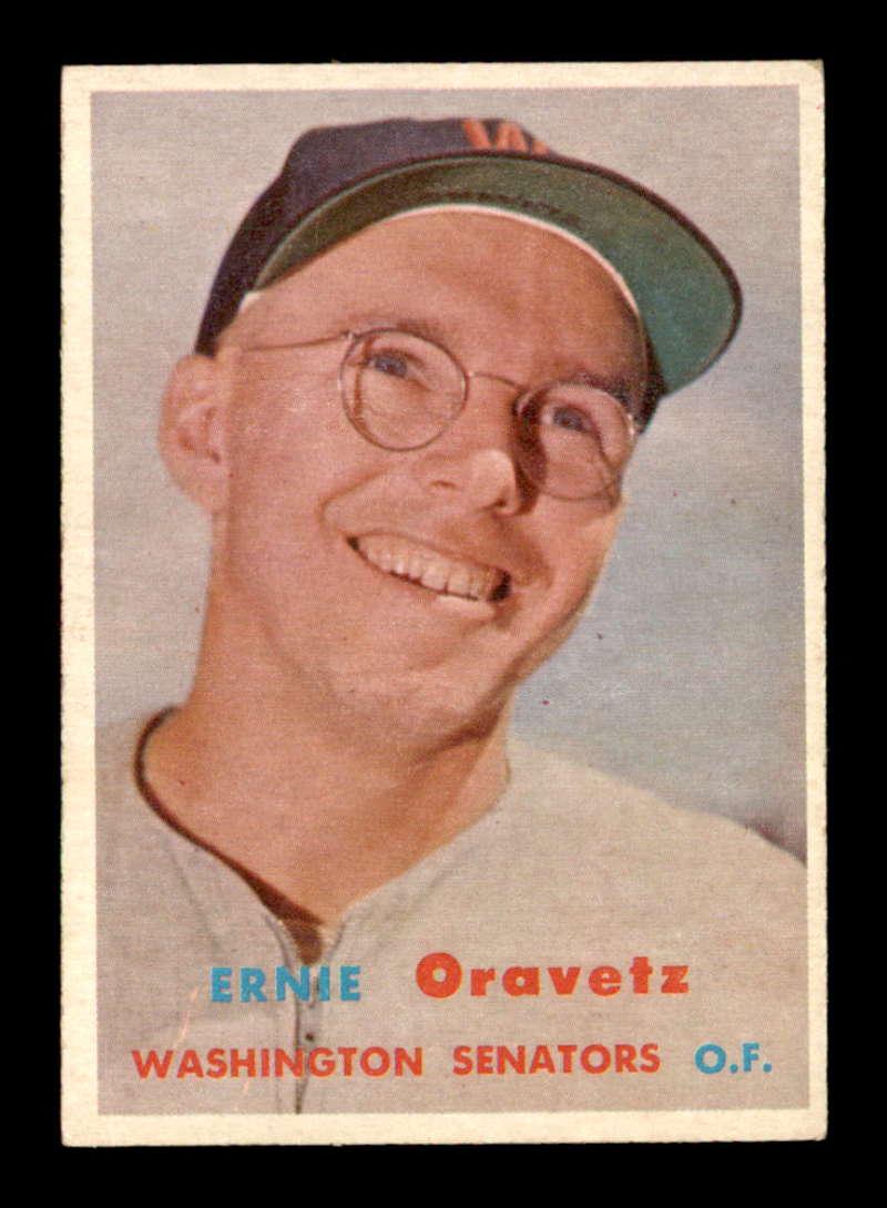 VINTAGE 1957 TOPPS BASEBALL CARDS: #179 Ernie Oravetz - 1957 Topps Baseball Cards