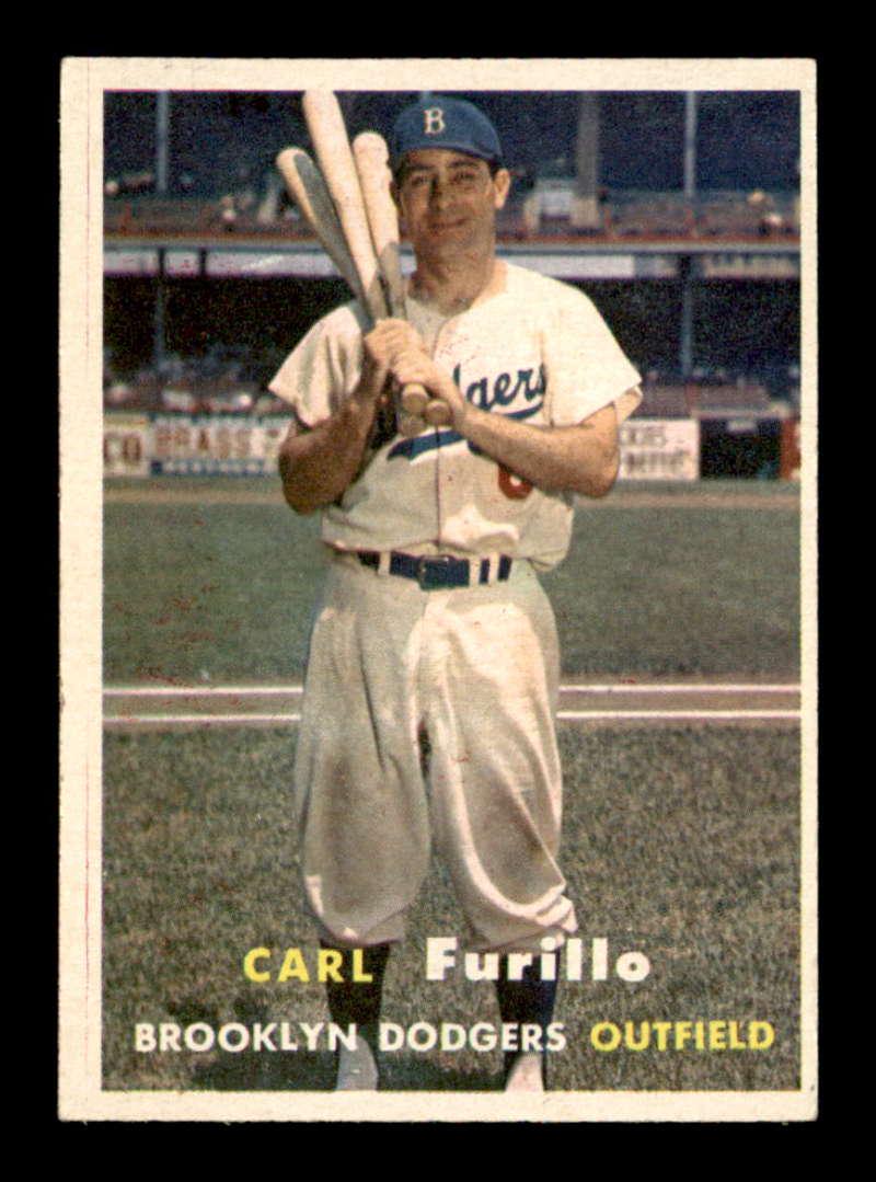 VINTAGE 1957 TOPPS BASEBALL CARDS: #45 Carl Furillo - 1957 Topps Baseball Cards