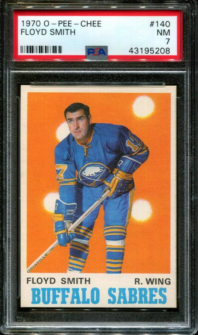 1970 O-PEE-CHEE #140 FLOYD SMITH MAPLE LEAFS PSA 7 (1 of 1)
