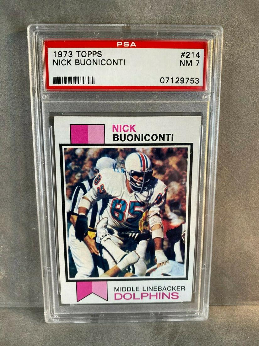 NICK BUONICONTI Dolphins 1973 Topps #214 Graded PSA 7 (1 of 2)