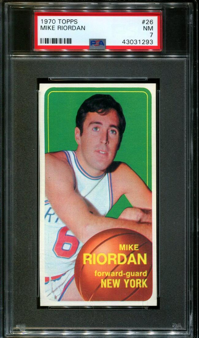 1970 TOPPS #26 MIKE RIORDAN RC KNICKS PSA 7 (1 of 1)