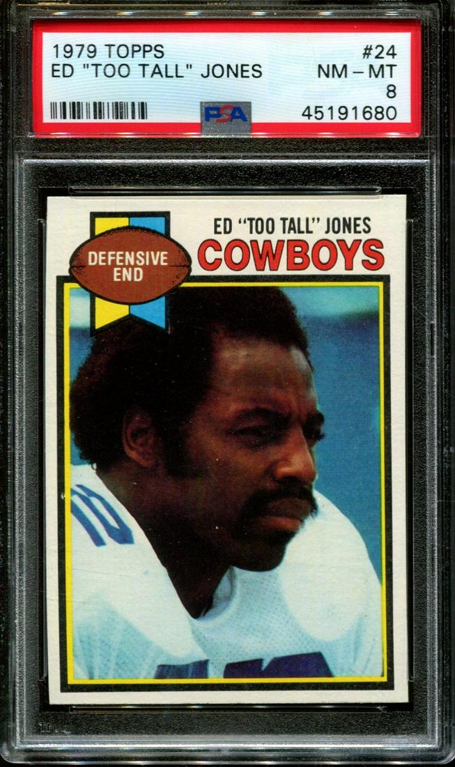 1979 TOPPS #24 ED "TOO TALL" JONES PSA 8 (1 of 2)