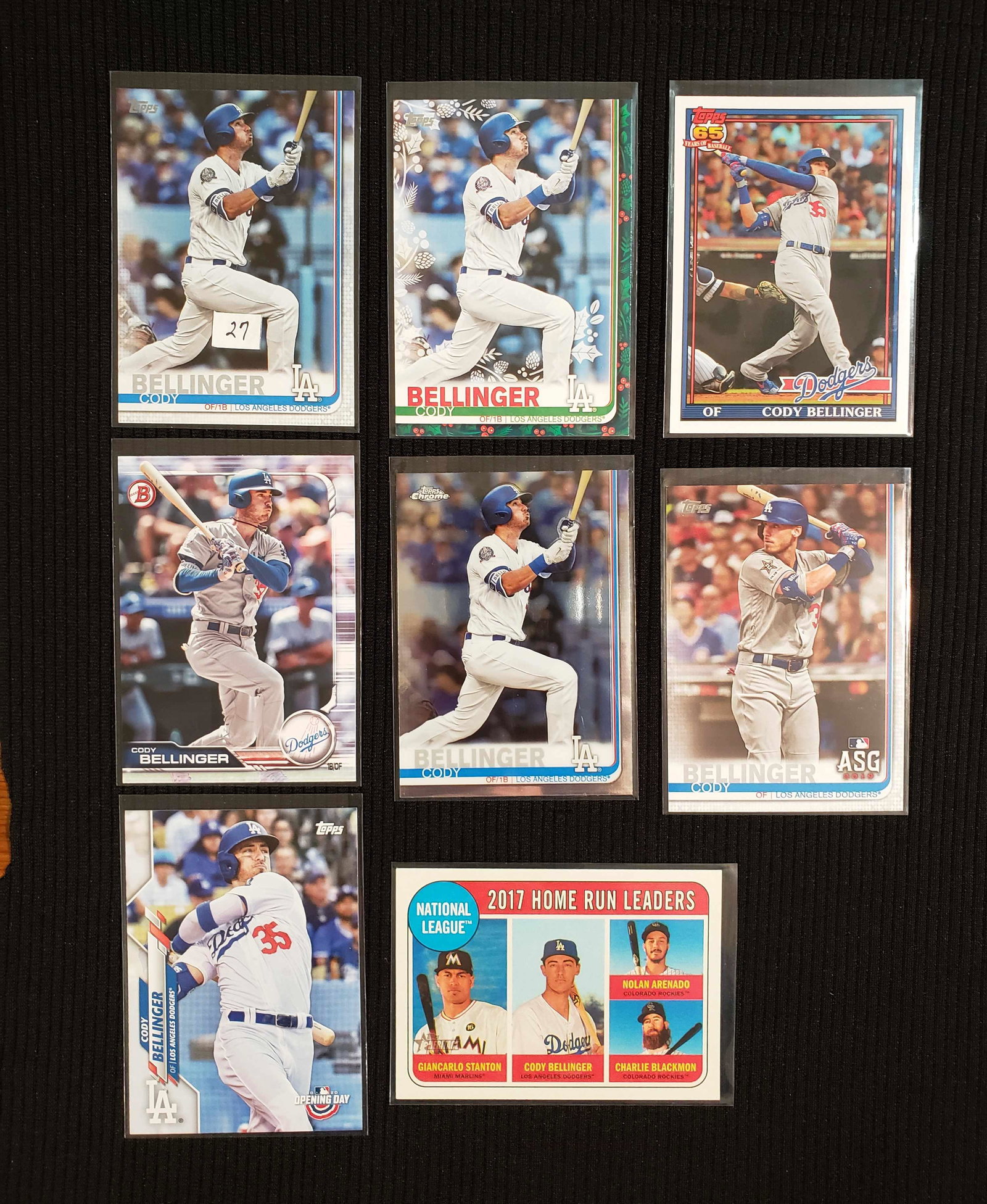 LOT OF 8 DIFFERENT CODY BELLINGER LA DODGERS CARDS: LOT OF 8 DIFFERENT CODY BELLINGER LA DODGERS CARDS