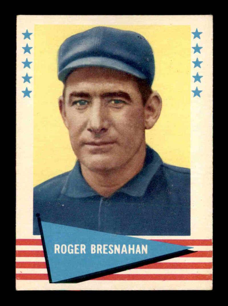 1961 HALL OF FAMER VINTAGE BASEBALL CARDS: 1961 Fleer Baseball Card Roger Bresnahan