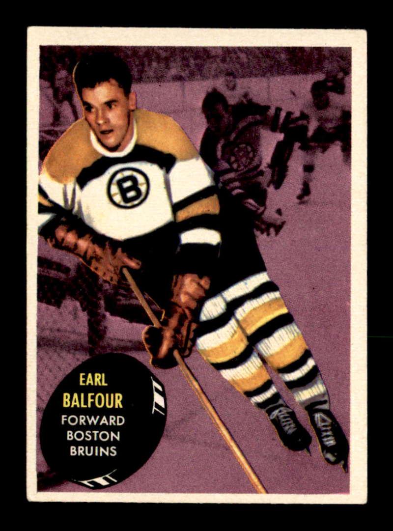 VINTAGE HOCKEY CARD Earl Balfour 1961 TOPPS: 1961 Topps HOCKEY #3 Earl Balfour BOSTON BRUINS VG/VGEX