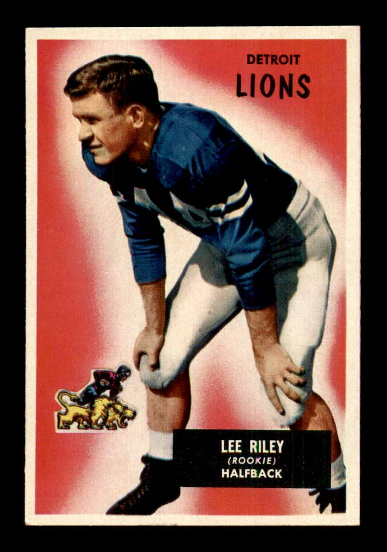 Lee Riley DETROIT LIONS ROOKIE CARD: 1955 Bowman #21 Lee Riley DETROIT LIONS ROOKIE CARD