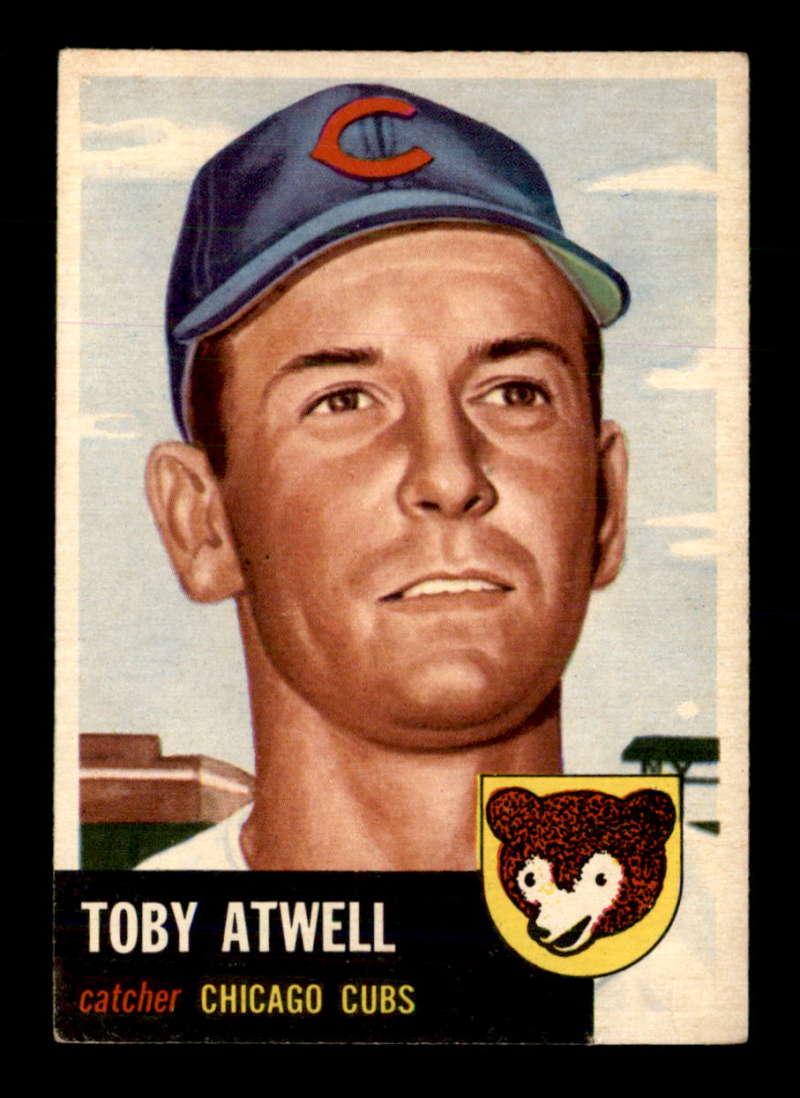 1953 Topps #23 Toby Atwell CHI. CUBS DP VG/VGEX: 1953 Topps #23 Toby Atwell CHI. CUBS DP VG/VGEX