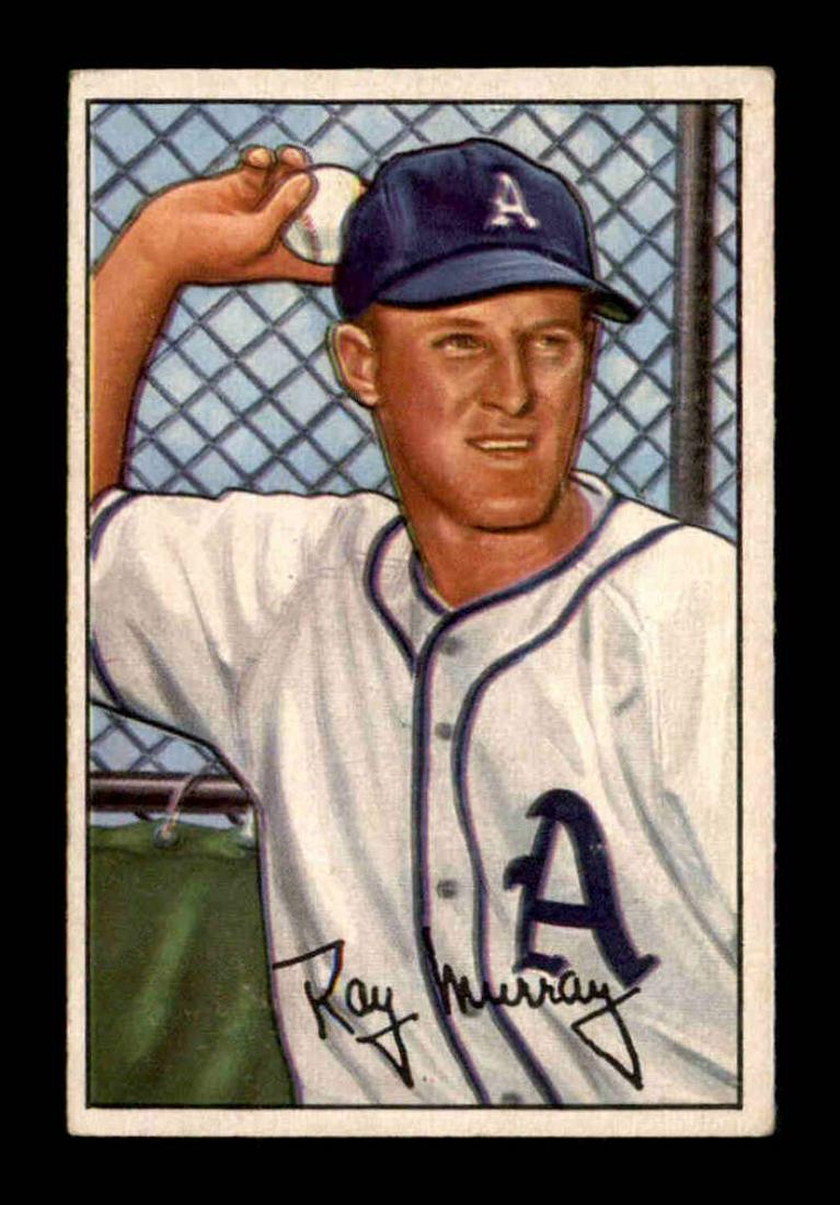 1952 Bowman BASEBALL #118 Ray Murray RC VG/VGEX: 1952 Bowman #118 Ray Murray PHILADELPHIA A'S ROOKIE CARD VG/VGEX