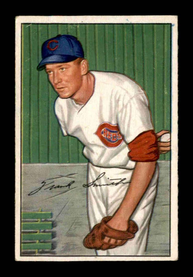 1952 Bowman #186 Frank Smith REDS ROOKIEC VG/VGEX: 1952 Bowman #186 Frank Smith REDS ROOKIEC VG/VGEX