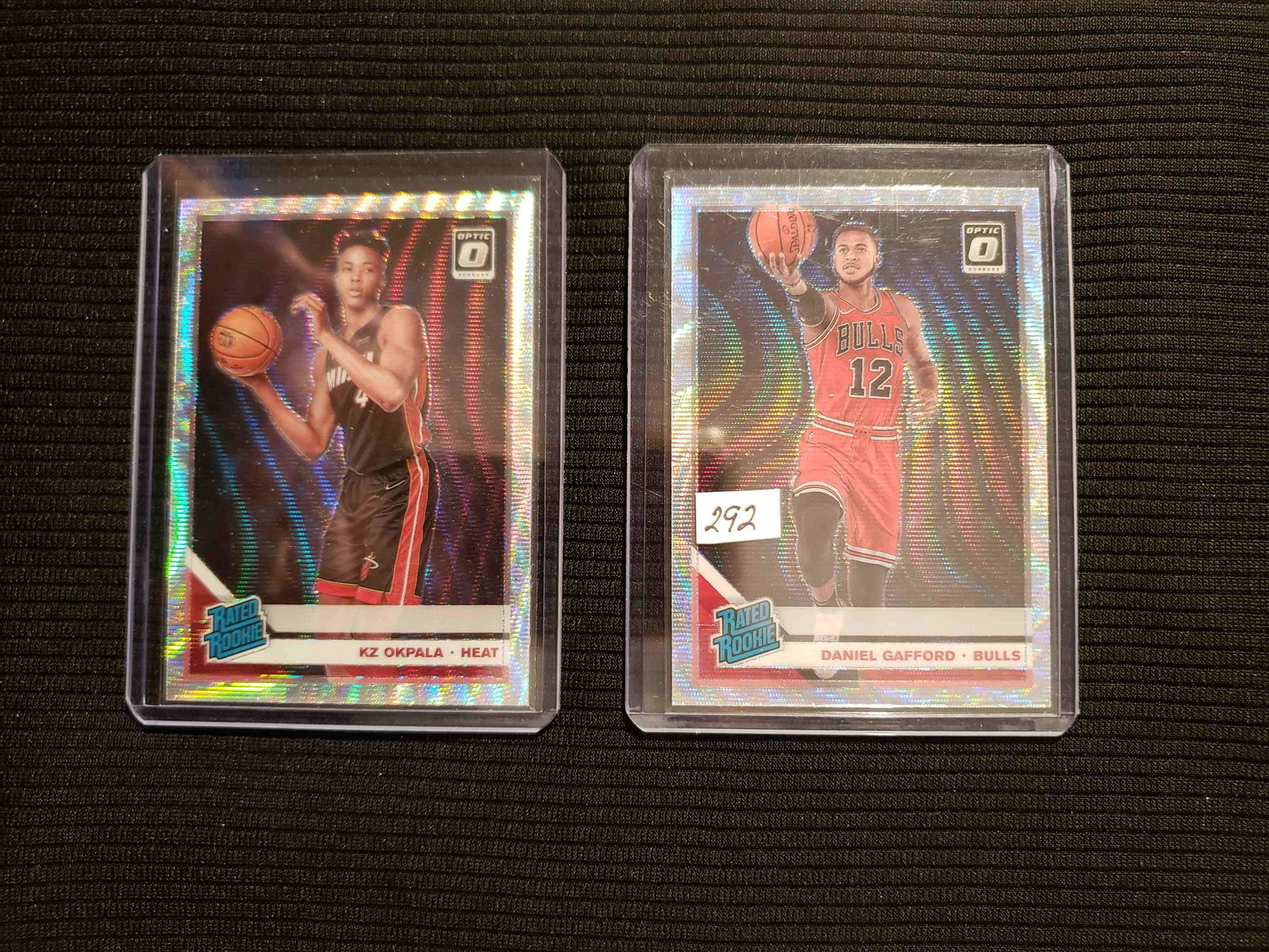2019-20 Optic RATED ROOKIES Fanatics Silver Wave Holo: 2019-20 Optic DANIEL GAFFORD BULLS AND KZ OKPALA HEAT Fanatics Silver Wave Holo Prizm Rookie SP RRATED ROOKIES