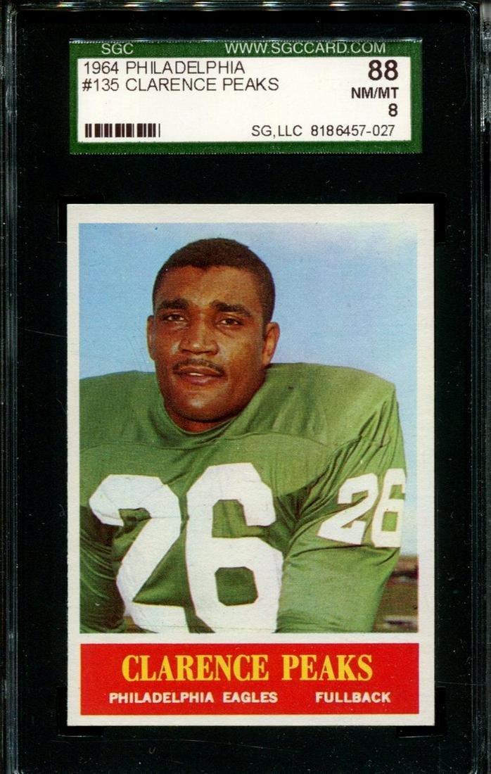 1964 PHILADELPHIA #135 CLARENCE PEAKS SGC 88: 1964 PHILADELPHIA #135 CLARENCE PEAKS SGC 88