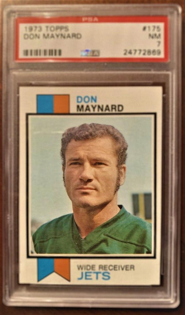 1973 TOPPS #175 DON MAYNARD  HOF PSA GRADED NM 7 (1 of 2)